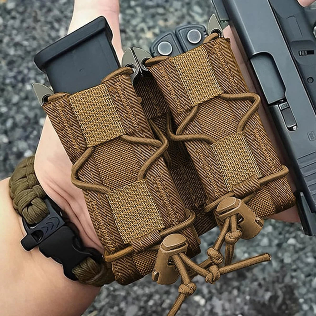 Porta Magazine Tático MOLLE Duplo – Pouch Universal 9mm / .45 para Airsoft