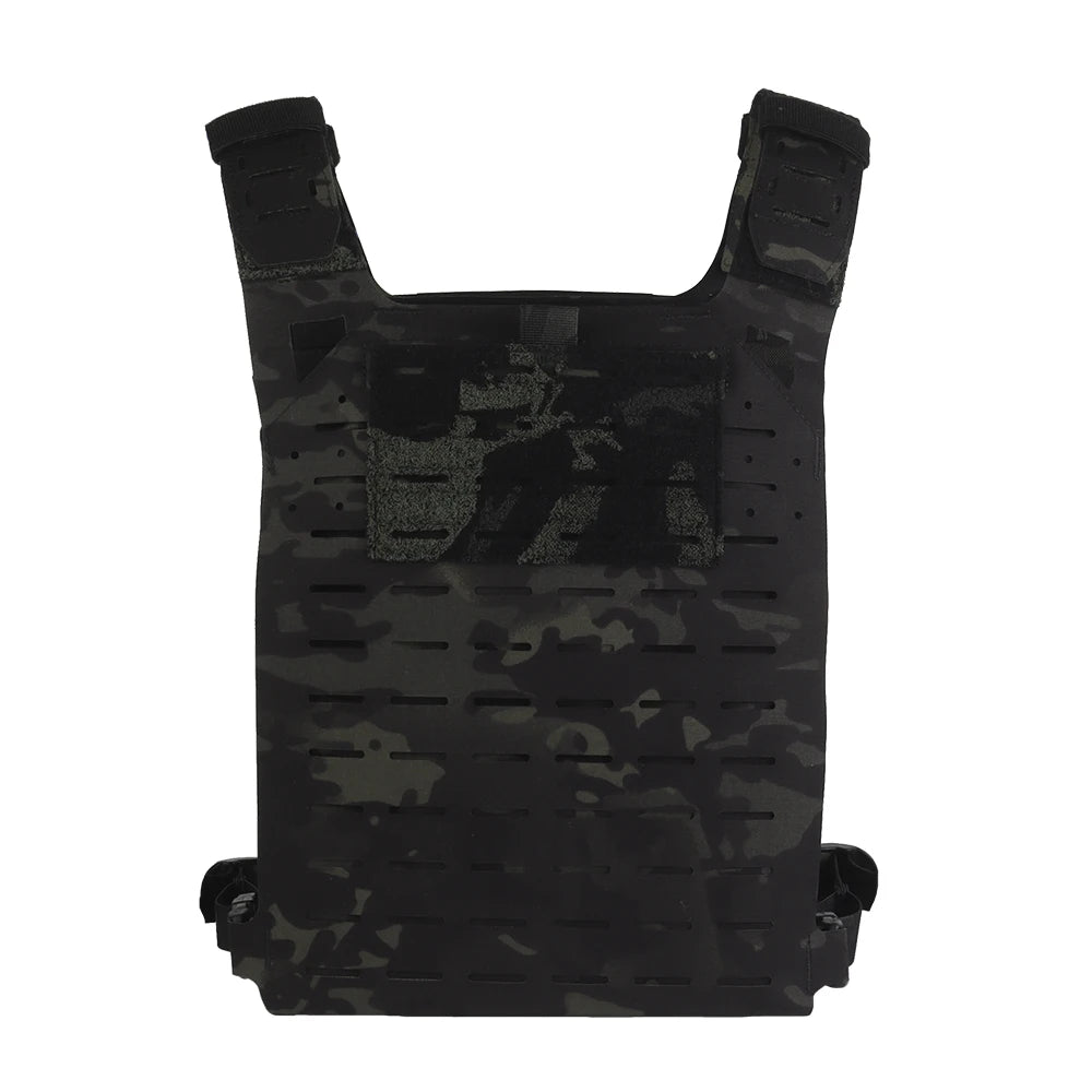 Colete Tático MOLLE SF V2 Leve – Plate Carrier Ajustável para Airsoft e Paintball