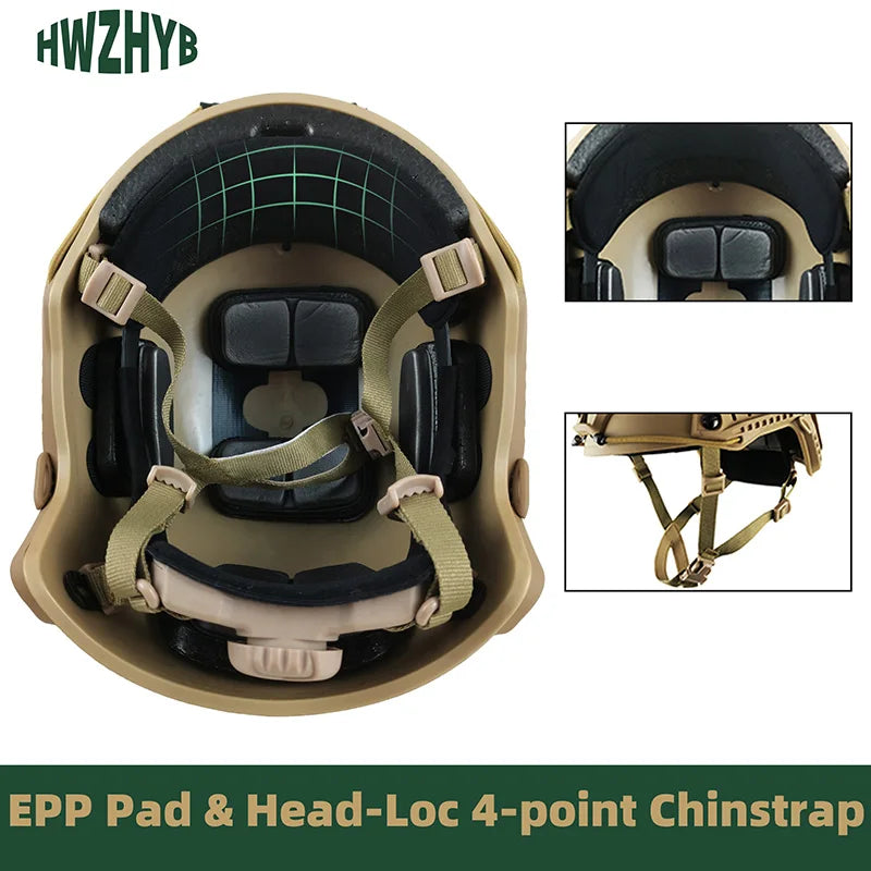 CAPACETE TÁTICO FAST ABS – SUSPENSÃO 4 PONTOS | AIRSOFT, CS E OPERAÇÕES TÁTICAS