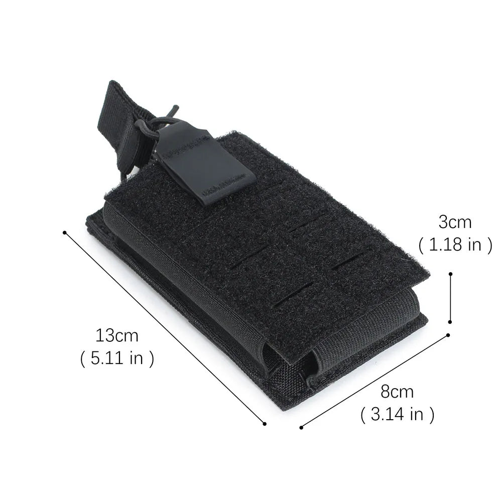 Porta Magazine Tático MOLLE 5.56 Universal – Pouch Elástico para Airsoft e Rádio