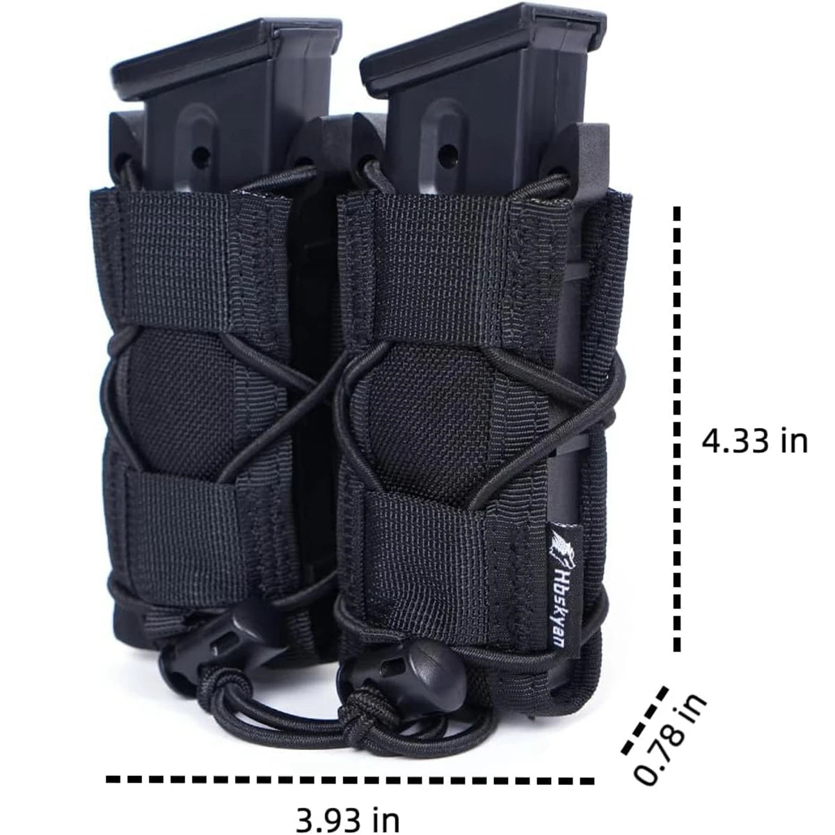Porta Magazine Tático MOLLE Duplo – Pouch Universal 9mm / .45 para Airsoft