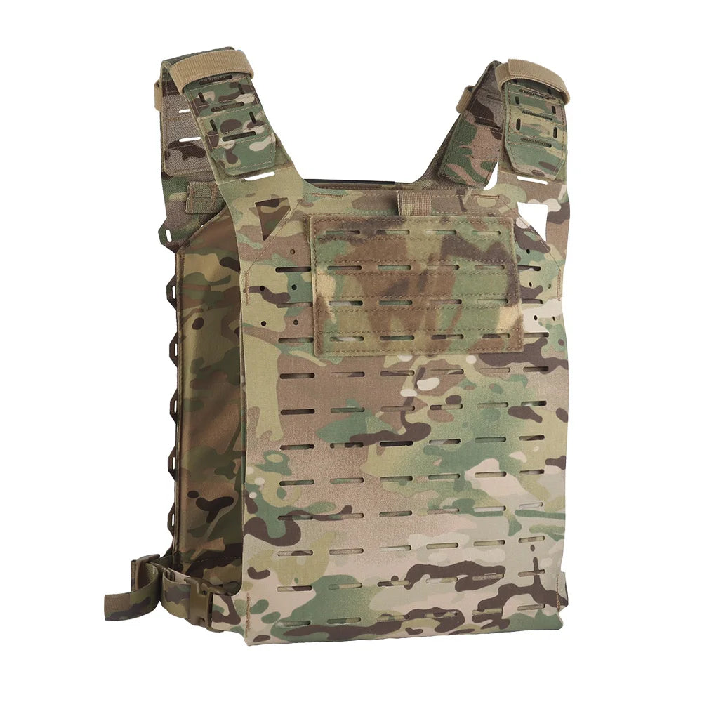Colete Tático MOLLE SF V2 Leve – Plate Carrier Ajustável para Airsoft e Paintball