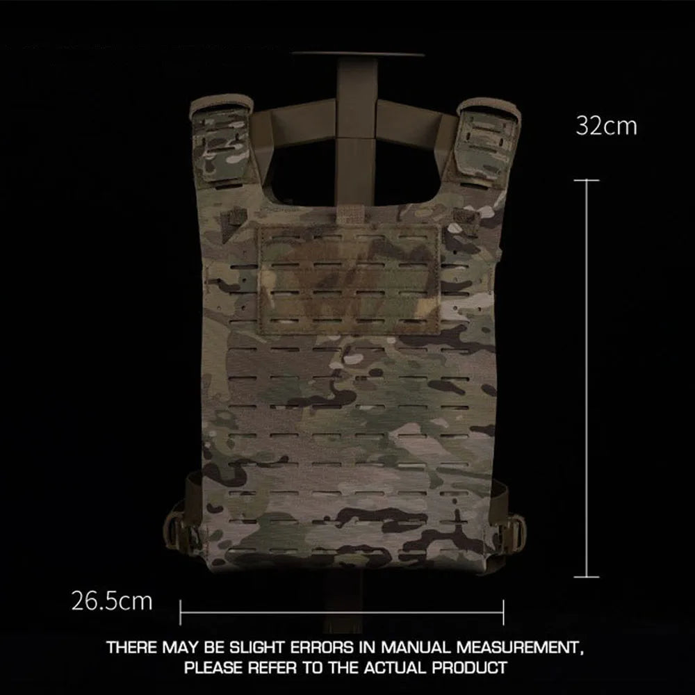 Colete Tático MOLLE SF V2 Leve – Plate Carrier Ajustável para Airsoft e Paintball