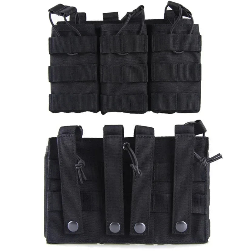 Porta Magazine Tático Triplo MOLLE – Nylon 1000D para Airsoft (Rifle)