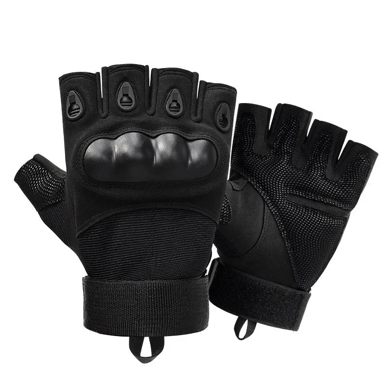 Luva Tática Full Finger com Proteção de Nós dos Dedos – Grip Total para Airsoft, CQB e Bike