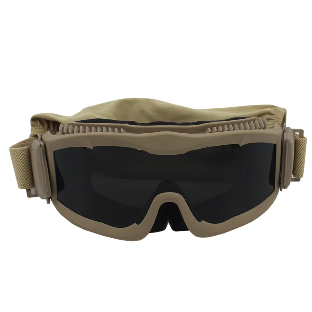 Óculos Táticos VULPO com 3 Lentes Intercambiáveis – Antiembaçante e Proteção UV para Airsoft e CQB
