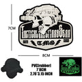 Patch Tático Caveira Night Vision 3D em PVC – Glow Luminous com Velcro para Capacete, Colete e Mochila