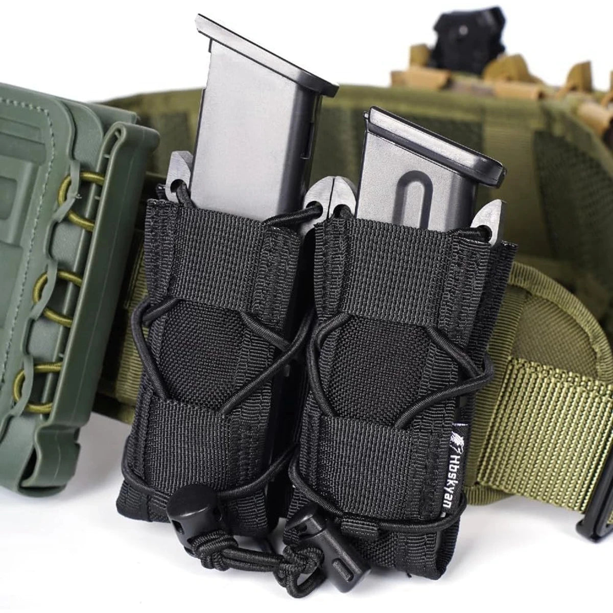 Porta Magazine Tático MOLLE Duplo – Pouch Universal 9mm / .45 para Airsoft