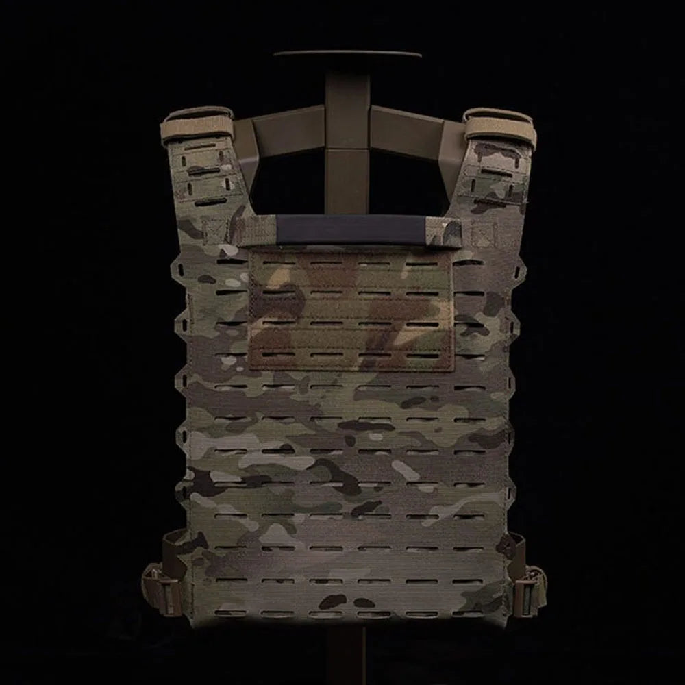 Colete Tático MOLLE SF V2 Leve – Plate Carrier Ajustável para Airsoft e Paintball